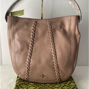 NEW orYANY Leather Handbag Shoulder Bag w/ DUSTBAG Beige Mocha